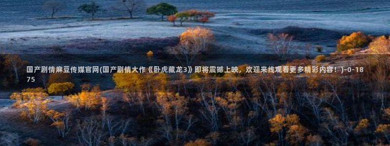 麻豆传媒官网入囗：国产剧情麻豆传媒官网(国产剧情大作《卧虎藏龙3》即将震撼上映，欢迎来线观看更多精彩内容！)