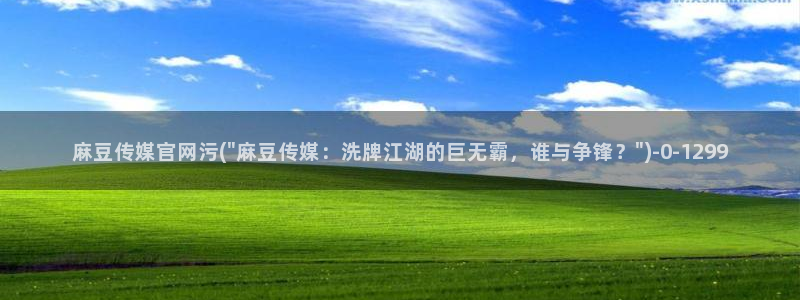 麻豆传媒官网入囗